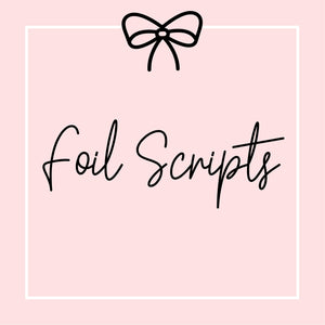 Foil Script Stickers - WendyPrints