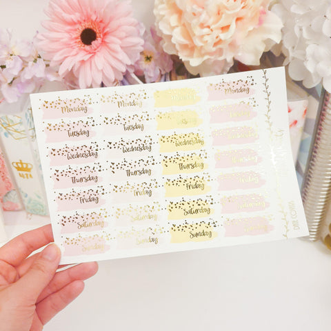 Confetti date covers, Foiled Stickers (F122) - WendyPrints