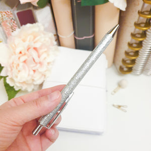 Silver glitter pen