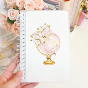Floral Globe, LARGE (5x7 inches), Reusable Sticker Book