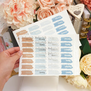 Winter confetti date covers, Foiled Stickers (F46)