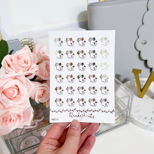 Piggy Bank Foil Icon Stickers | Clear Transparent | Foiled Stickers (F25)
