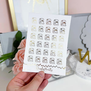 Baking Foil Icon Stickers | Clear Transparent | Foiled Stickers (F36)